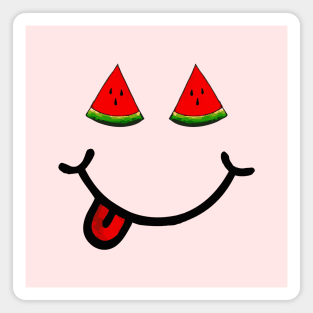 Watermelon & Smile (in the shape of a face) Magnet